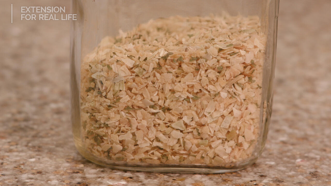 A jar of onion soup mix