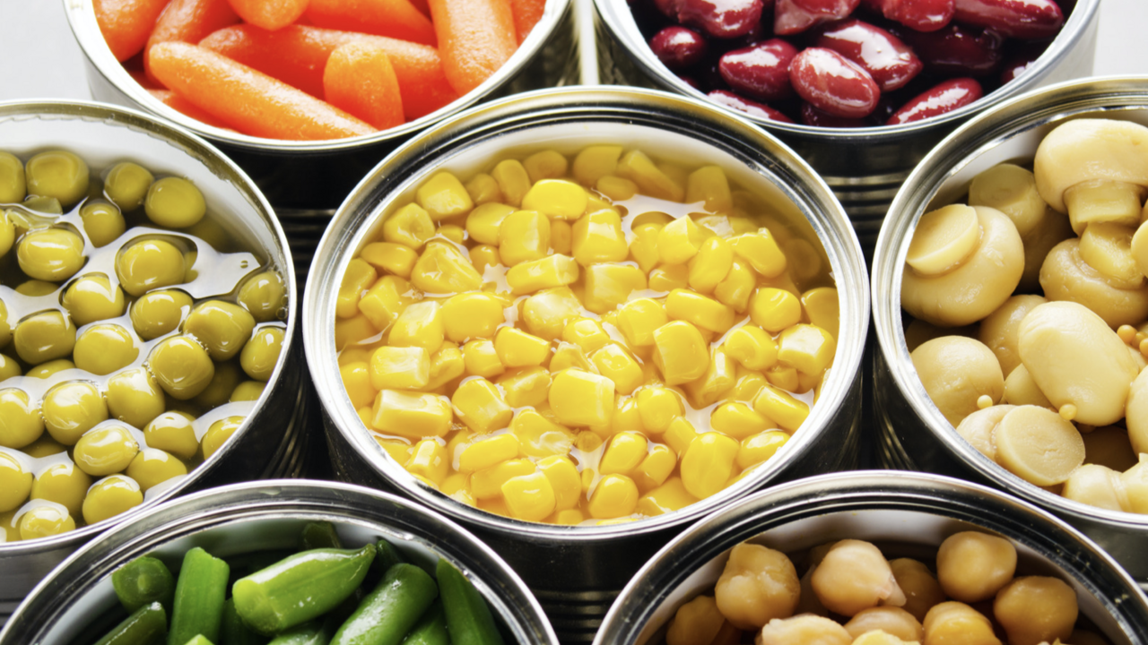 Canned vegetables.
