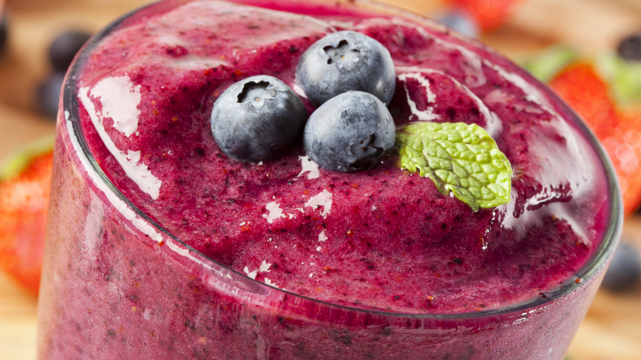 closeup of a smoothie