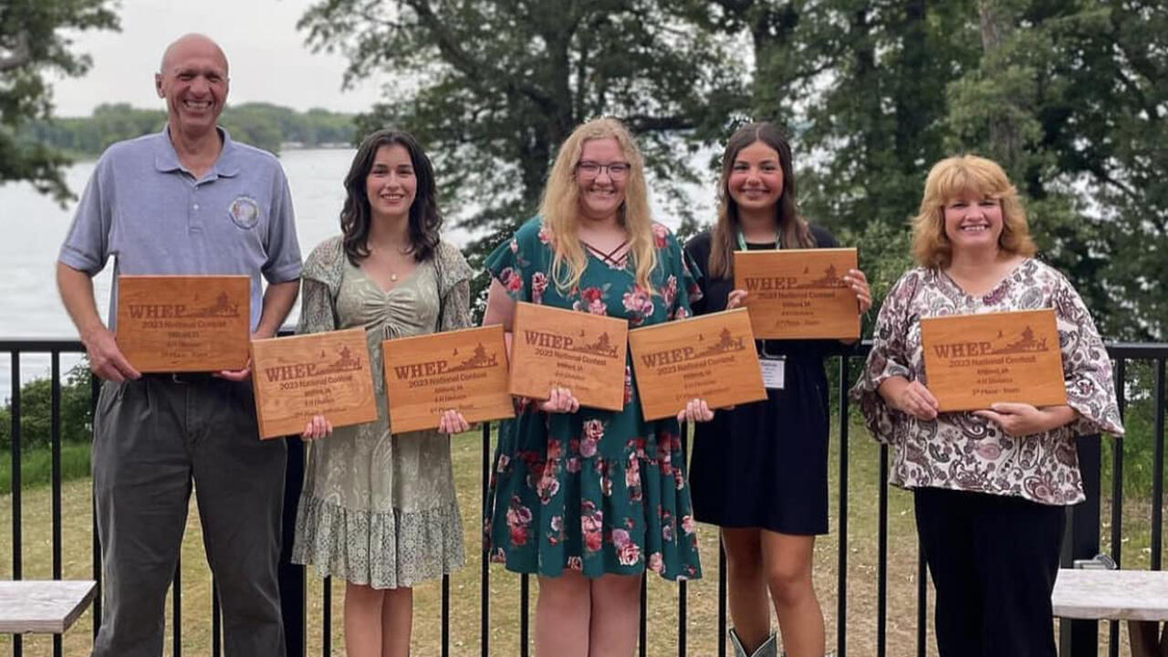 Wayne County, Mississippi 4-H’ers display their first place award plaques earned at the National Wildlife Habitat Education Program contest.