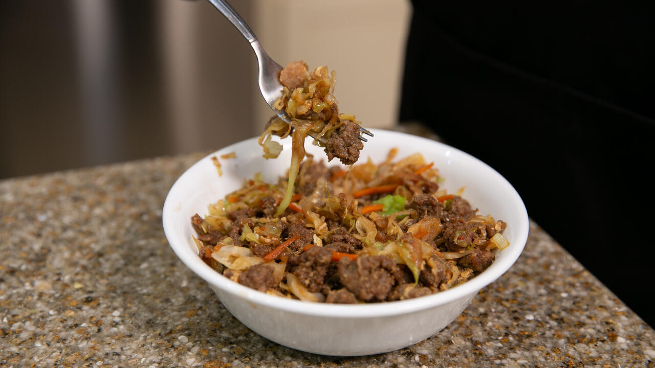 A bowl of Egg Roll in a Bowl.