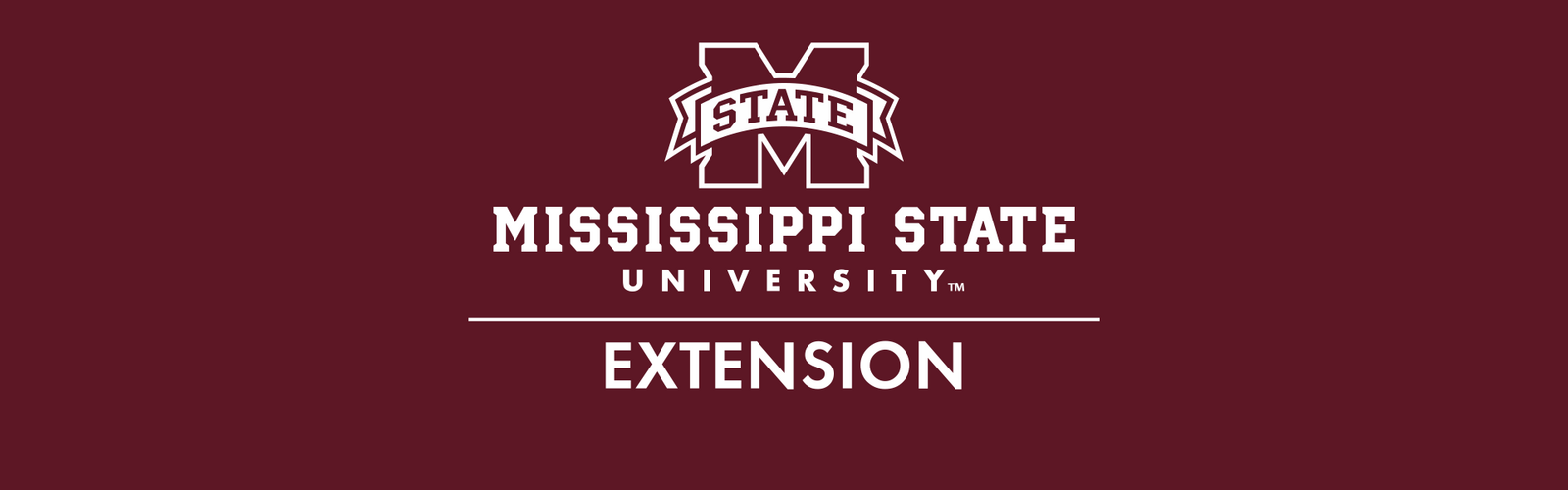 White MSU Extension Logo on Maroon Banner