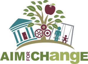 Logo. Aim for Change.