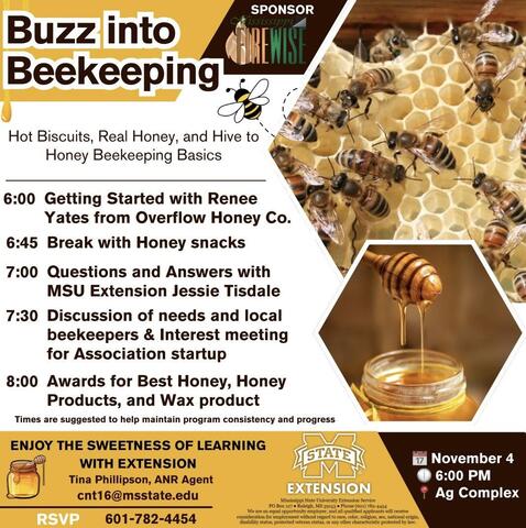 Buzz Into Beekeeping Workshop Social Media Flier