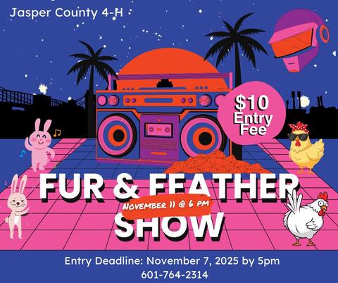 Jasper County 4-H Fur and Feather Show Flyer