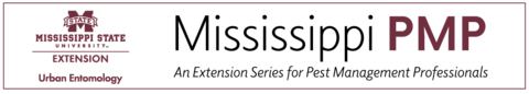 Logo. Mississippi PMP: An Extension Series for Pest Management Professionals. Mississippi State University Extension Urban Entomology.
