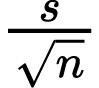 s / √n