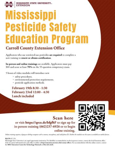 Carroll County Host Private Applicator Training