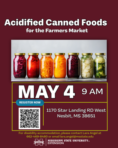Acidified Canned Foods for the Farmers Market Workshop Flyer