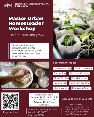 Fall Master Urban Homesteader Promotional Flyer