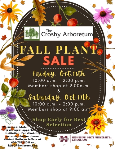 Fall Native Plant Sale at the Crosby Arboretum
