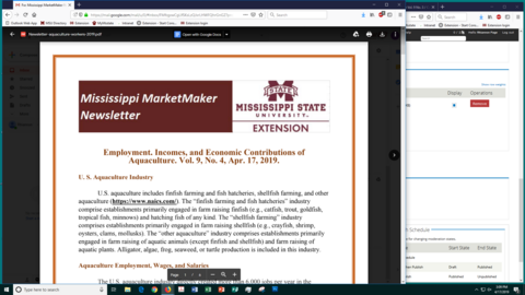 Cover of newsletter. 