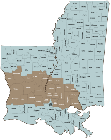 The Tuscaloosa Marine Shale (TMS) stretches across Louisiana into the southwest corner of Mississippi, including Adams, Amite, Franklin, Pike, Walthall, and Wilkinson Counties.