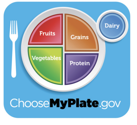 Logo. Choose MyPlate. Refer to caption for description.