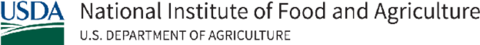 Logo. National Institute of Food and Agriculture, USDA. 