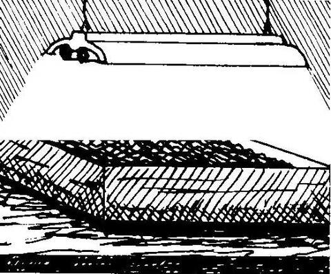 A drawing of cool, white 40-watt fluorescent tubes for a supplemental light source.