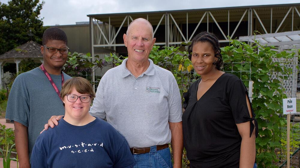 Master Gardener volunteer and gardening participants.