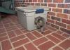 Shelters for pets, such as this cat box, provide a dry place to eat and a warm bed to escape cold weather. (Photo by MSU Extension Service/Kevin Hudson)